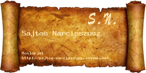 Sajtos Narcisszusz névjegykártya